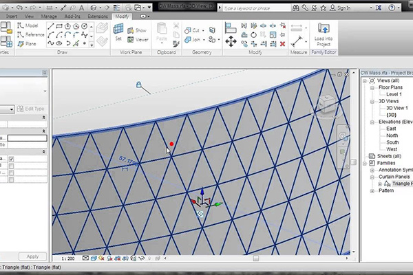 کرتین وال در revit