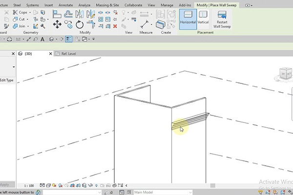 کشیدن قرنیز در REVIT
