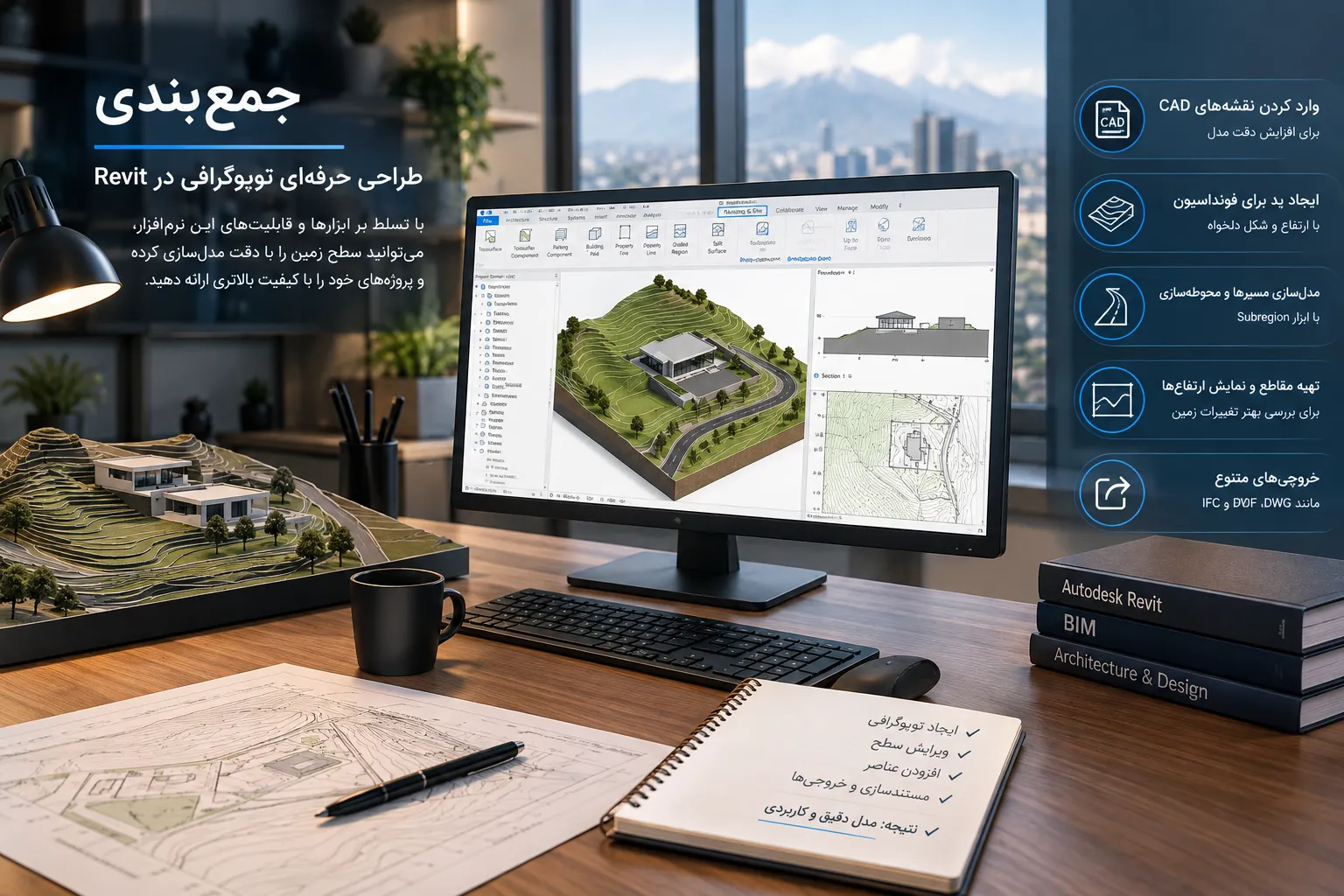 جمع بندی  ترسیم توپوگرافی در رویت